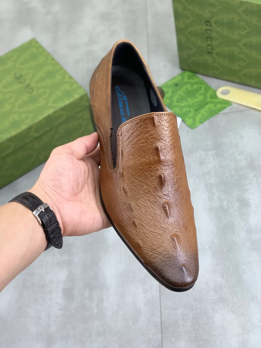 Men's Men's Shoes 💰P500 [New Style] 💰💎💎💎 [Gucci] GUCCI high-end men's formal business leather shoes, original order 1:1! Original imported high-end calfskin, original metal buckle, imported first-layer pigskin lining for feet, original high-end outsole, men's shoe size: 38-44